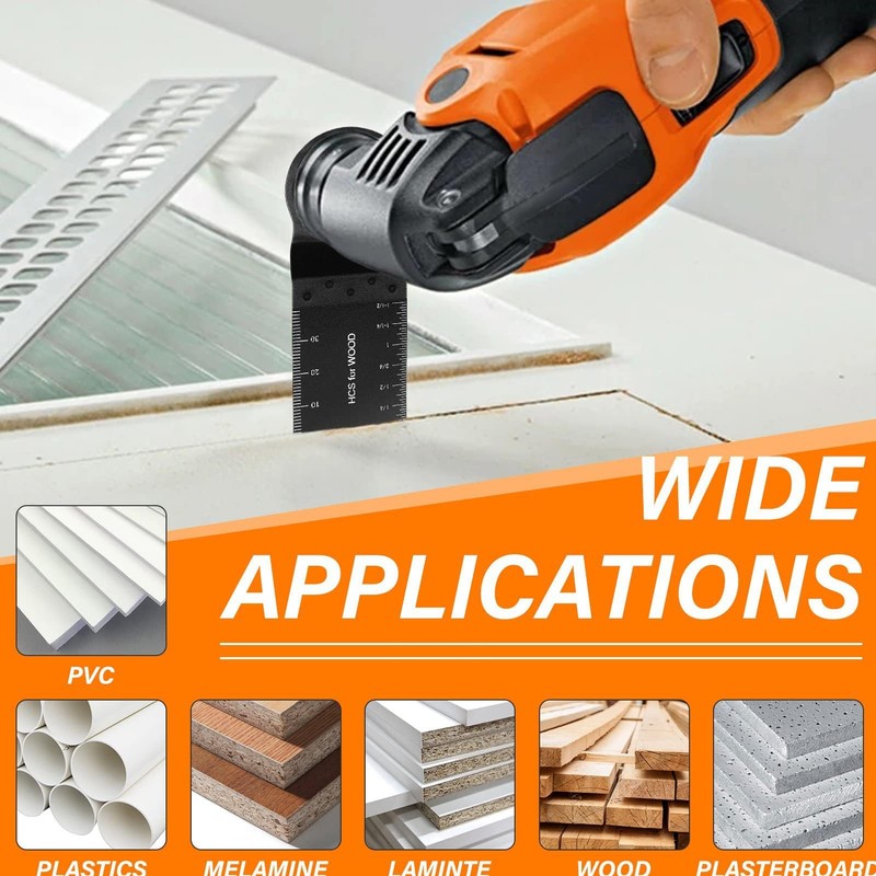 10 Pcs Oscillating Saw Blades, Wood Oscillating Multitool Quick Release
