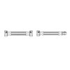 Pack of 2 Monobloc Flexible Tap Connector Tails M10 x