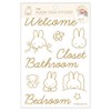 Tees Factory Miffy Room Sign Sticker Cursive H8.3 x 5.8
