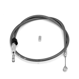 Mofun 42" Extended Length Braided Upper Clutch Cable Stainless Steel Compatible with Harley Softail Street Bob Fat Boy Slim Low Rider Deluxe Fat Bob Heritage Model 2018-2024, Black