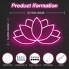 Lotus Flower Neon Sign for Yoga Studio Meditation Room Boho
