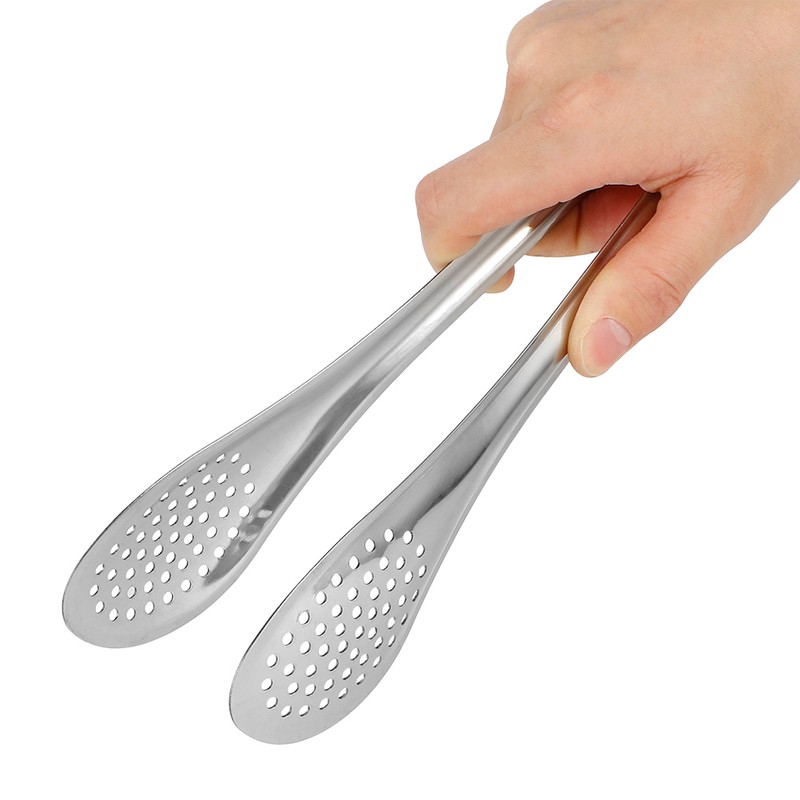 5pcs Multifunction Stainless Steel Food Tong Bread Steak Salad BBQ