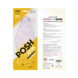 Posh KF94 Mask [Pack of 10] Melange Lavender (C09) (MADE IN KOREA)