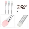Baluue 3pcs Double- Brush for Skincare Soft Bristles Applicator Transparent