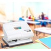 Rapesco 1522 ECO 2-Hole Punch, 22 Sheet Capacity, Soft White