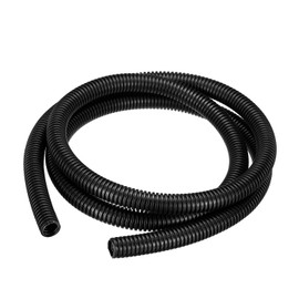 DMiotech 15.8mm x 12mm x 1.6M PP No Split Corrugated Tube Indoor Outdoor Cord Management Lap Organization Office Garden