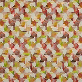 Kt KILOtela - Digital Printed Canvas Fabric by the Metre – Half Panama 100% Organic Cotton, Oeko-Tex Standard 100 – Width 280 cm – Choice of Length 50 to 50 cm | Parade Plaid – Orange, Green