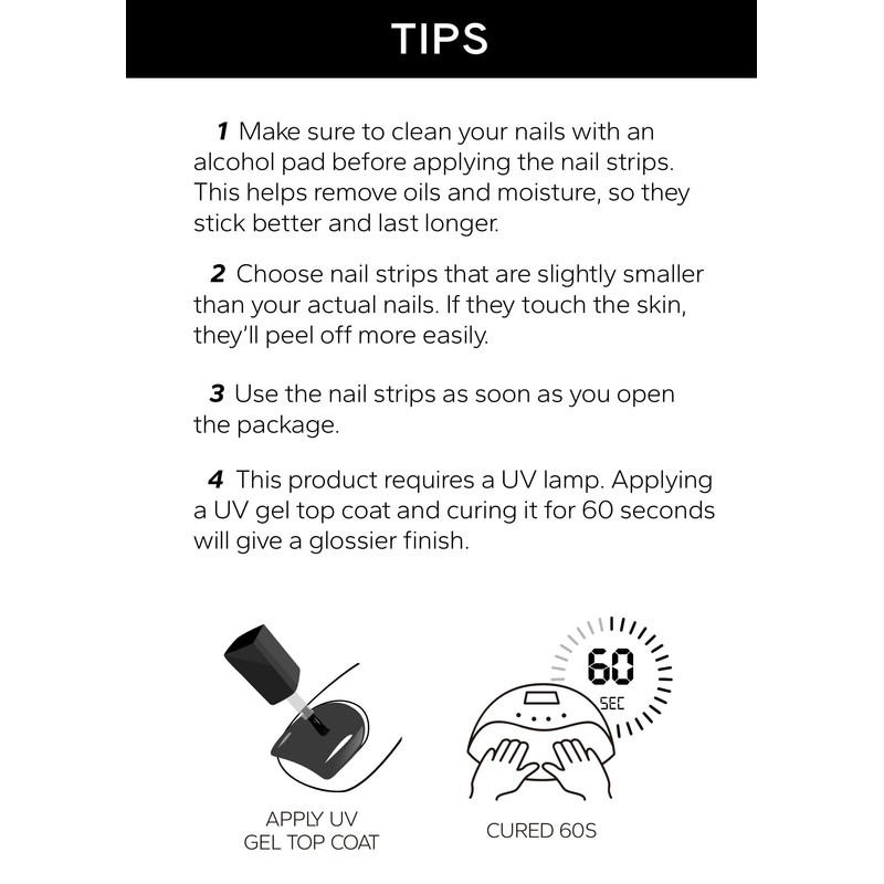 Beaolata Semi Cured Gel Nail Strips - UV Light Gel