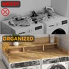 KEIKI Wooden Washer Dryer Countertop with Shelf, 54" Width x