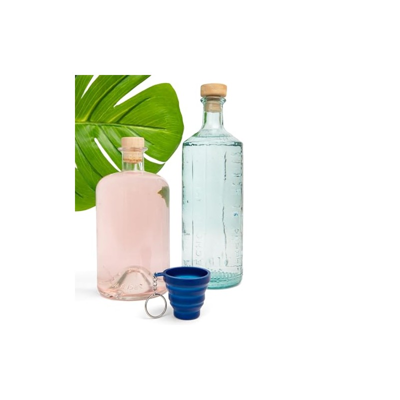 Pocket sized silicone Shot Glass with Keychain, Collapsible Silicone Reusable