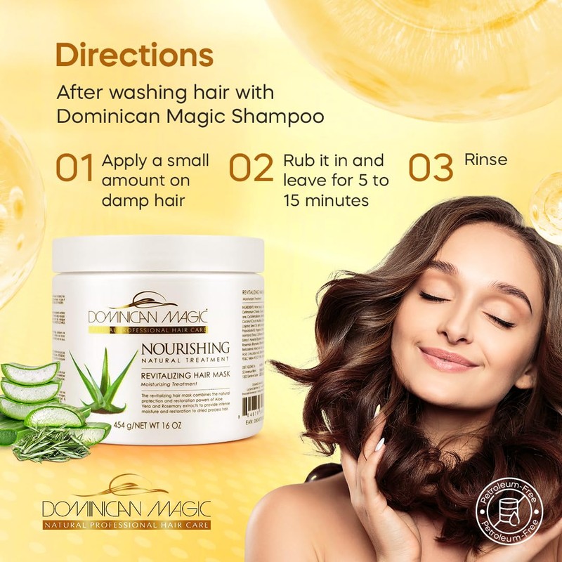 DOMINICAN MAGIC Nourishing Revitalizing Hair Mask with Aloe Vera, Hair