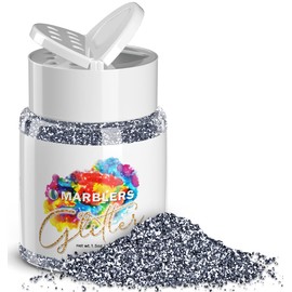 MARBLERS Twinkle Glitter [Graphite Gray] 1.5oz (42g) | Fine | Non-Toxic, Vegan, Cruelty-Free | Face, Body, Eyeshadow, Hair, Festival, Party Makeup | Nail Art, Polish | Resin, Tumbler, Slime, Craft