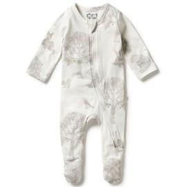 Wilson & Frenchy Organic Zipsuit with Feet - Welcome to the World, 00000 (Premmie)