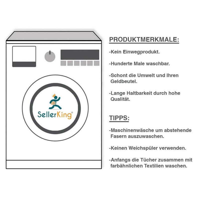 SellerKing® 6 Microfibre Cloths Green Microfibre Cleaning Cloths Kitchen 40