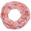 styleBREAKER 01016239 Women's Loop Scarf with Colourful Feather Pattern, Light