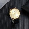 BUREI Men's Wristwatch, Simple, Analog, Waterproof, Quartz, Date, Ultra-thin, Lightweight,