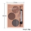 AMAKO Tri-Color Eyebrow Powder Women Waterproof Sweatproof Lasting Tri-Color Palette