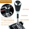 Temzzer 5 Speed Shifter Lever Knob Light PU Leather Car