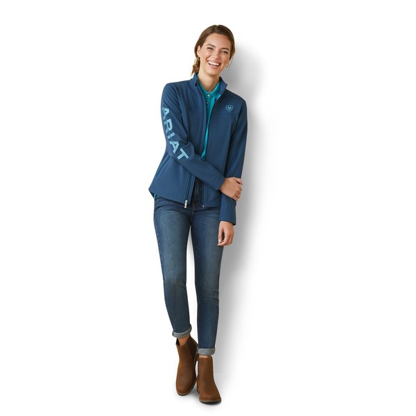 ARIAT Women's New Team Softshell Jacket, Deep Petroleum, Size Medium