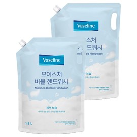 Aekyung Vaseline Moisture Bubble Hand Wash Refill, 1.8L, 2 pcs / 애경바세린 모이스처 버블 핸드워시 리필, 1.8L, 2개