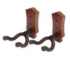 2pcs Guitar Wall Hanger Elegant Black Walnut Guitar Wall Mount