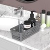 Ramddy Slim Plastic Storage Baskets, Gray Small Shelf Baskets, 4
