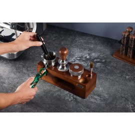 Teyearlife 54mm bottomless portafilter for Breville Barista Express(BES870) Pro Touch Bambino Infuser Duo Temp Espresso Accessories Includes Naked Basket Stainless Steel resin green