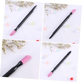 WOONEKY Nail Grinding Tool Cuticle Pusher Dead Skin Remover Washable Manicure Tools Nail Supplies Black