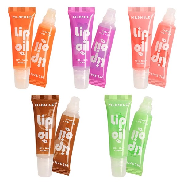 EIHI 5 Pcs Fruity Lip Color Oil Lip Gloss Natural