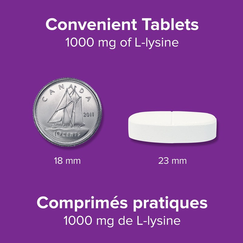 Webber Naturals Webber Naturals L-Lysine 1000 mg, 60 Tablets, Prevents