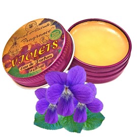 VIOLETS Perfume - Eau de Parfum - Solid Balm (Viola Odorata, Orris, Lavender, Heliotrope, Hyacinth, Vanilla) - Natural Fragrance - Wedding Party Travel Seminar Guest Favors Gifts - 0.5 oz