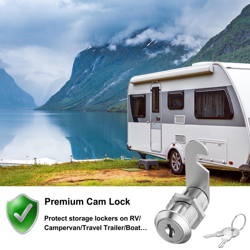 inBovoga 6 Pack Upgrade Cabinet Locks with Key, 1-1/8" Cam