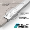 FCSOTSPS 10Pack Tile Edge Trim,39''x0.4'' Peel and Stick Aluminum Backsplash
