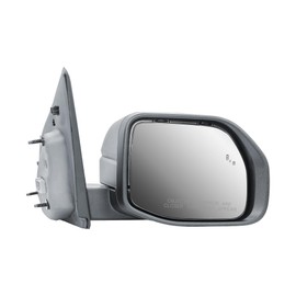 Replacement Passenger Right Side Door Mirror Power and Heated Glass with BLIS (Blind Spot Sensor) Textured Black Cover for 2022-2025 Ford Maverick
