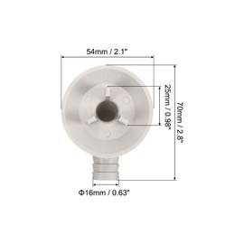 PATIKIL 25mm Air Conditioner Drain Hose Connector, 4 Pcs Universal Drain Connector with Clamp Hoop for Mini-Split Window AC Unit Faucet, White Style 4