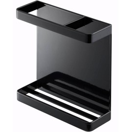Yamazaki 7122 Magnetic Wrap Holder, Black, Approx. W 6.1 x D 2.0 x H 6.1 inches (15.5 x 5.2 x 15.5 cm), Tower Wrap Storage, Kitchen Storage