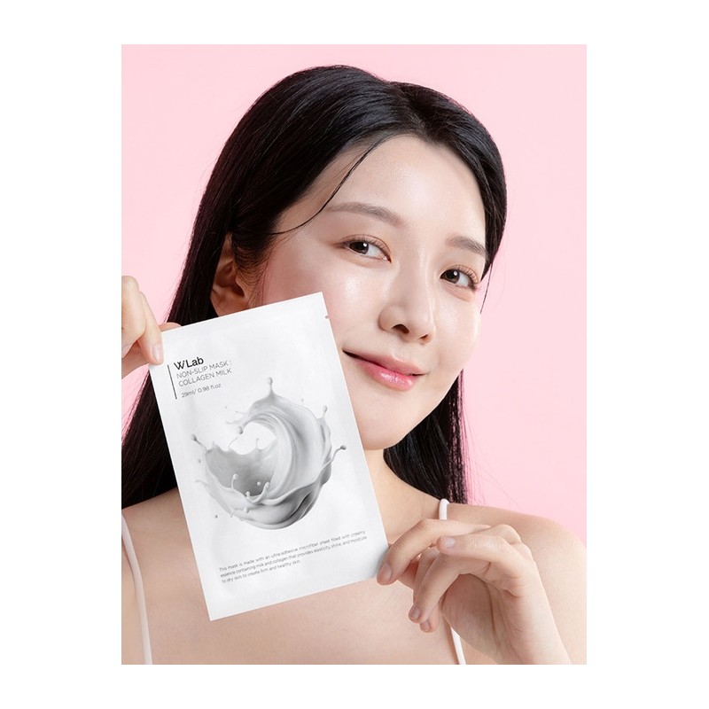 [5 sheets] W Lab Non-Slip Mask Collagen Milk / [5매입]