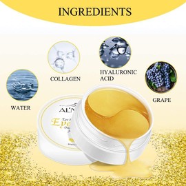 sefudun 30 Pairs Under Eye Treatment Patches,24k Gold Under Eye Mask for Wrinkles,Puffy Eyes & Bags,Dark Circles,Under Eye Gel Pads,Eye Mask with Hyaluronic Acid