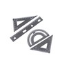 4Pcs Aluminum Triangular Scale Ruler Set Aluminum Alloy Scale Ruler