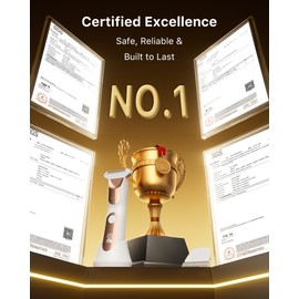 [2025 Upgraded] Men's Electric Shaver Kit, 2 in 1 Beard & Body Hair Trimmer, USB-C Fast Charging, Groin & Ball Hair Painless Razors, LED Display, Travel Waterproof Wet/Dry Groomer, White