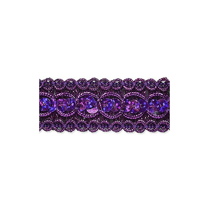 Trims By The Yard Trish Sequin Metallic Braid Trim, 7/8-Inch