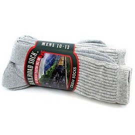 Railroad Sock 3 Pack Grey Work Socks With Welt Top