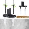 heyous 4PCS Black POM Sliding Door Stopper with Screws Barn