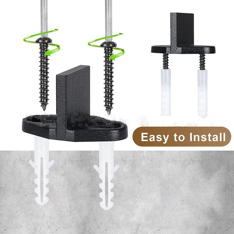heyous 4PCS Black POM Sliding Door Stopper with Screws Barn