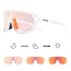 KAPVOE UV400 TR90 Self-tinting Cycling Glasses for Men and Women K63