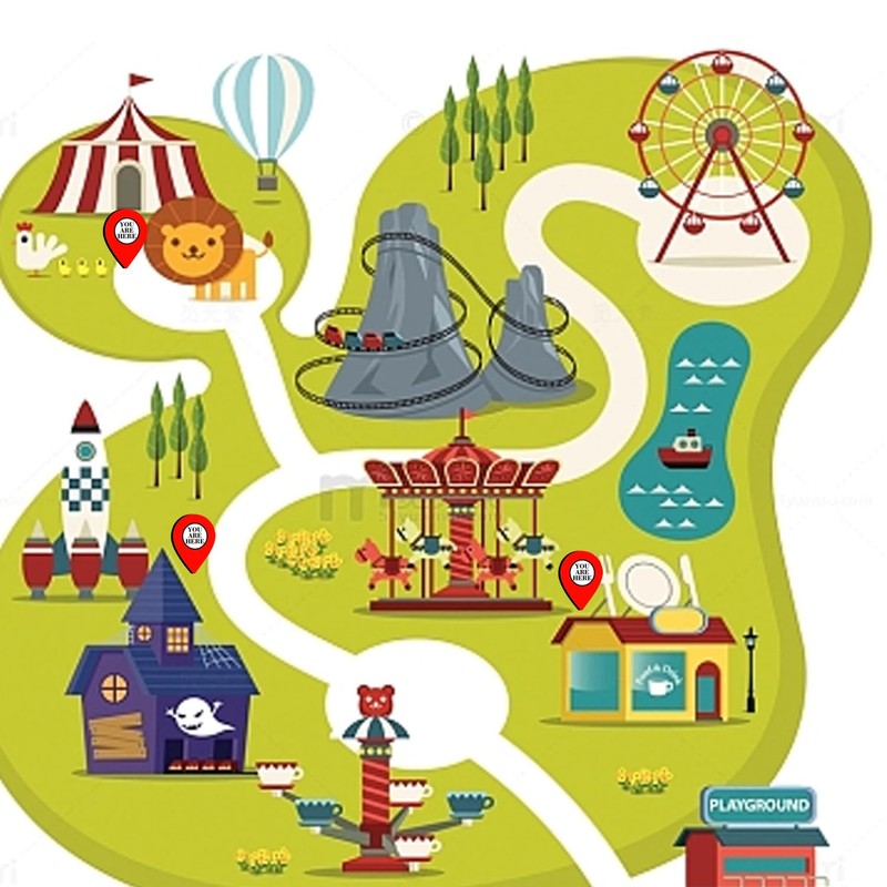 You are Here Map Pointer Stickers 0.5 x 0.7 Inch