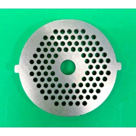 Smokehouse Chef size #12 x 1/8" FINE GRIND holes Meat Grinder disc plate WITH TWO TABS