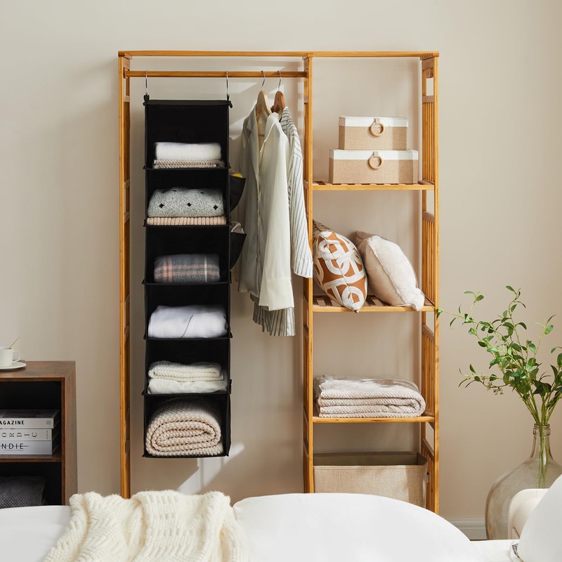 YOUDENOVA Hanging Closet Organizer, 6-Shelf Closet Hanging Storage Shelves, 2