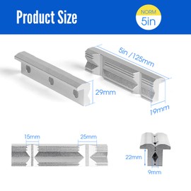 SWAWIS 150 mm Vice Protective Jaws, 1 Pair of Aluminium Protective Jaws, Replacement Jaws with Magnet and Prisms, Clamping Jaws for Vice Clampable