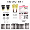 FILN 19mm Momentary Push Button Switch - 2Pcs, Black Plated
